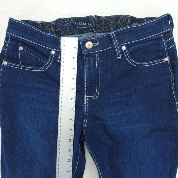 Wrangler Q-BABY Women's Jeans No Gap Waist Band Size 7/8x30 Actual Inseam 27.5" - Picture 5 of 9